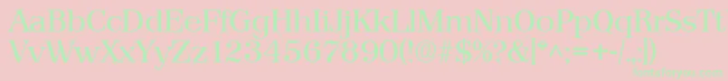 PriamosRegular Font – Green Fonts on Pink Background