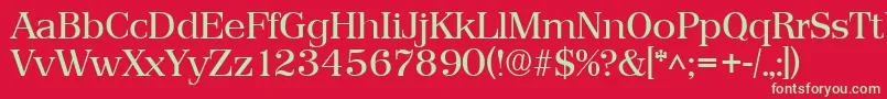 PriamosRegular Font – Green Fonts on Red Background