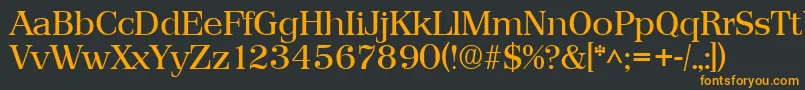 フォントPriamosRegular – 黒い背景にオレンジの文字