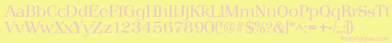 PriamosRegular Font – Pink Fonts on Yellow Background