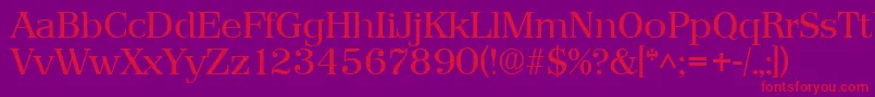 PriamosRegular-Schriftart – Rote Schriften auf violettem Hintergrund