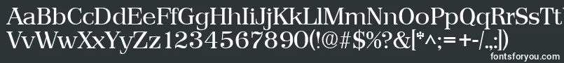 PriamosRegular-fontti – valkoiset fontit mustalla taustalla