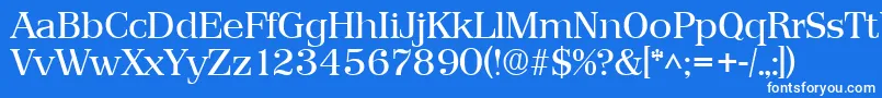 PriamosRegular Font – White Fonts on Blue Background