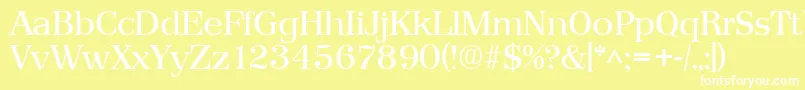 PriamosRegular Font – White Fonts on Yellow Background