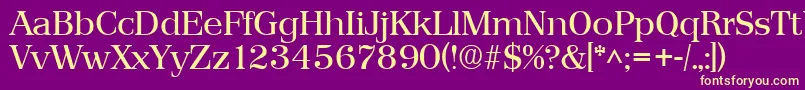 PriamosRegular Font – Yellow Fonts on Purple Background