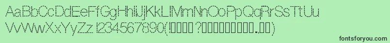 Dashness-fontti – mustat fontit vihreällä taustalla