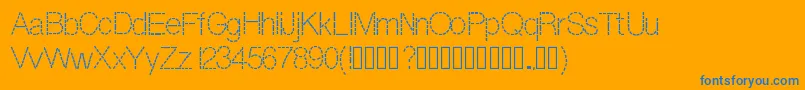 Dashness Font – Blue Fonts on Orange Background