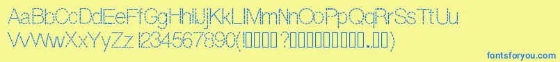 Dashness Font – Blue Fonts on Yellow Background