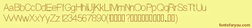Шрифт Dashness – коричневые шрифты на жёлтом фоне
