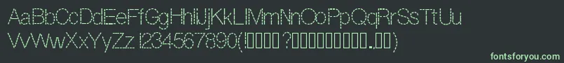 Fonte Dashness – fontes verdes em um fundo preto