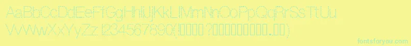 fuente Dashness – Fuentes Verdes Sobre Fondo Amarillo