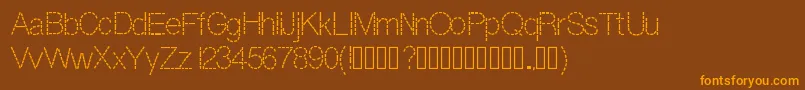 Dashness Font – Orange Fonts on Brown Background