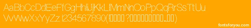 Dashness Font – White Fonts on Orange Background
