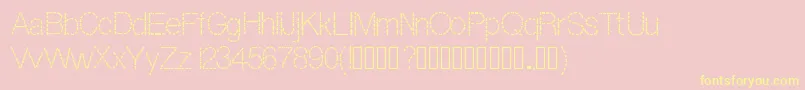 Dashness-Schriftart – Gelbe Schriften auf rosa Hintergrund
