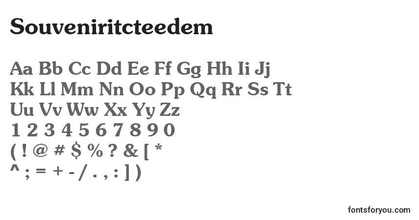 Fuente Souveniritcteedem - alfabeto, números, caracteres especiales