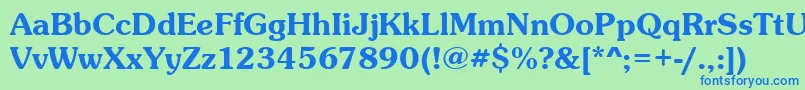 Souveniritcteedem Font – Blue Fonts on Green Background