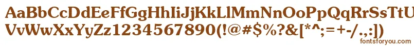 Souveniritcteedem-fontti – ruskeat fontit valkoisella taustalla