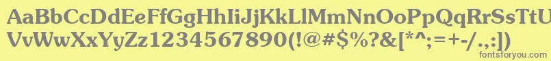 Souveniritcteedem Font – Gray Fonts on Yellow Background