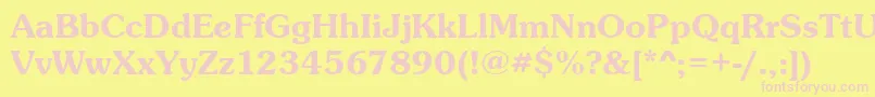 Souveniritcteedem Font – Pink Fonts on Yellow Background