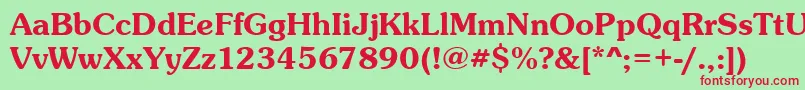 Souveniritcteedem Font – Red Fonts on Green Background