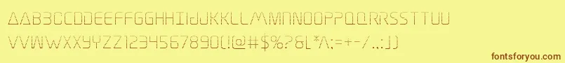 Elitedangergrad Font – Brown Fonts on Yellow Background