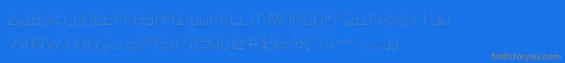 Elitedangergrad Font – Gray Fonts on Blue Background