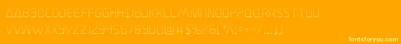 Fonte Elitedangergrad – fontes amarelas em um fundo laranja