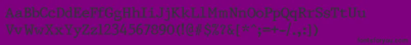 PrestigeNormalRegular Font – Black Fonts on Purple Background