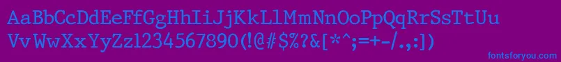 PrestigeNormalRegular Font – Blue Fonts on Purple Background