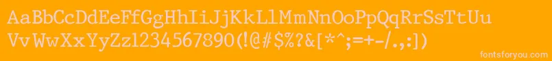 PrestigeNormalRegular Font – Pink Fonts on Orange Background