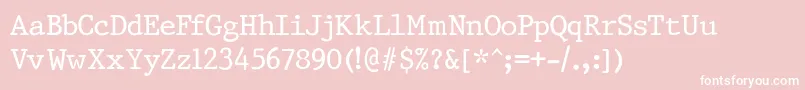 PrestigeNormalRegular Font – White Fonts on Pink Background