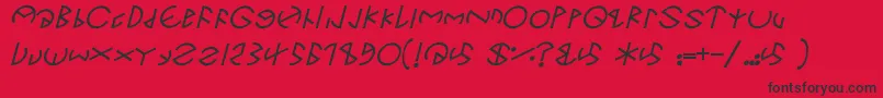 CircleSix Font – Black Fonts on Red Background