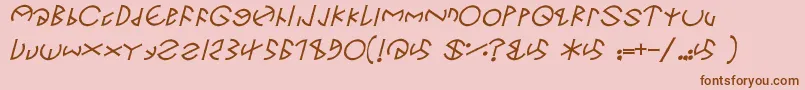 CircleSix Font – Brown Fonts on Pink Background