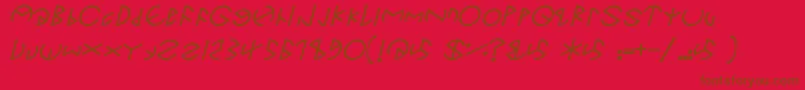 CircleSix Font – Brown Fonts on Red Background