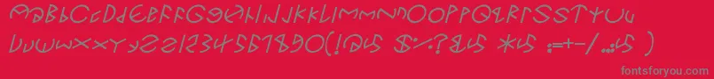 CircleSix Font – Gray Fonts on Red Background