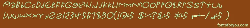CircleSix Font – Green Fonts on Brown Background