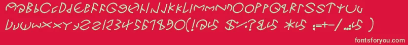 CircleSix Font – Green Fonts on Red Background
