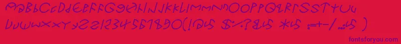 CircleSix Font – Purple Fonts on Red Background