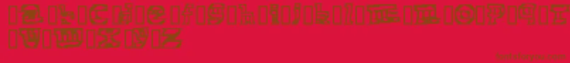 Police ElectronicCobbler – polices brunes sur fond rouge