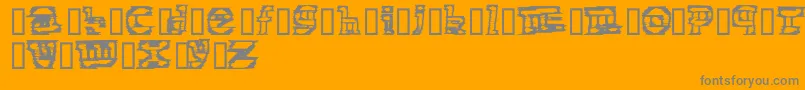 ElectronicCobbler-Schriftart – Graue Schriften auf orangefarbenem Hintergrund