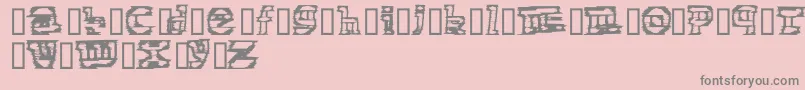 フォントElectronicCobbler – ピンクの背景に灰色の文字