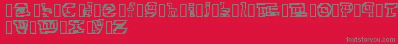 ElectronicCobbler Font – Gray Fonts on Red Background