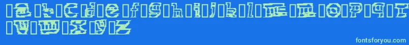 ElectronicCobbler Font – Green Fonts on Blue Background