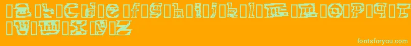 ElectronicCobbler Font – Green Fonts on Orange Background