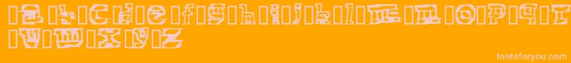 ElectronicCobbler Font – Pink Fonts on Orange Background