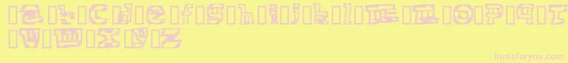 fuente ElectronicCobbler – Fuentes Rosadas Sobre Fondo Amarillo