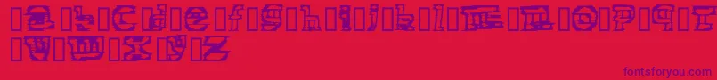 ElectronicCobbler Font – Purple Fonts on Red Background