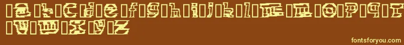 ElectronicCobbler Font – Yellow Fonts on Brown Background