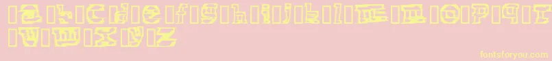 ElectronicCobbler Font – Yellow Fonts on Pink Background