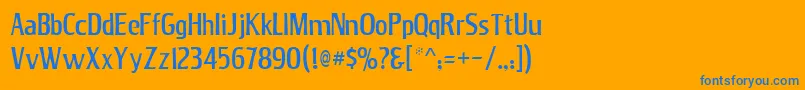 Jana Font – Blue Fonts on Orange Background